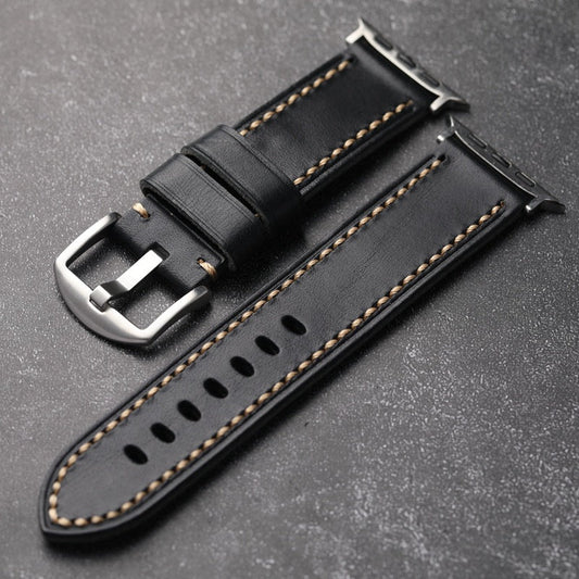 Dark Brown Genuine Leather Band - Luxicro