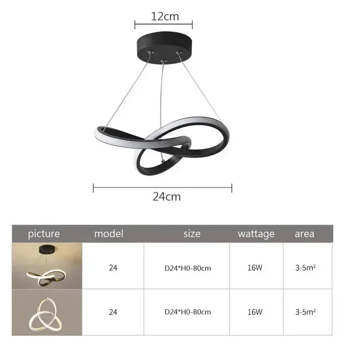 Modern Wave LED Ceiling Lamp