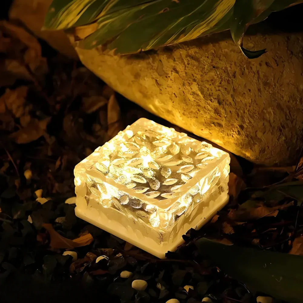 Green Solar Powered Patio Stone