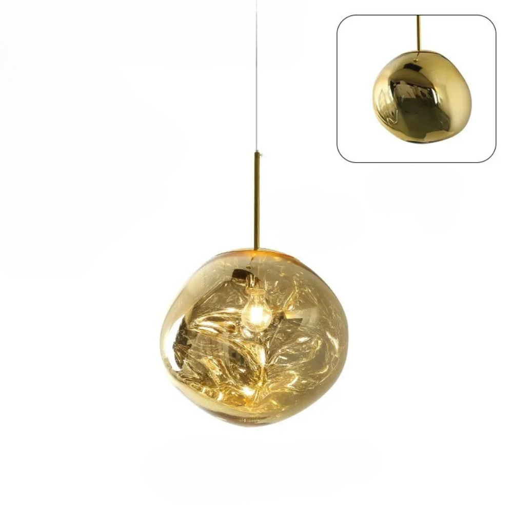 Colorful Glass Pendant Oil Lamp