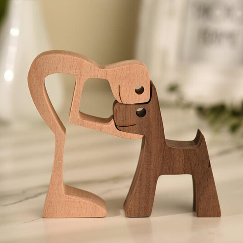 Handcrafted Wooden Animal Figurine Table Decor