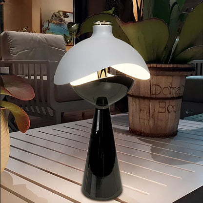 Elegant Circular Glass Desk Lamp