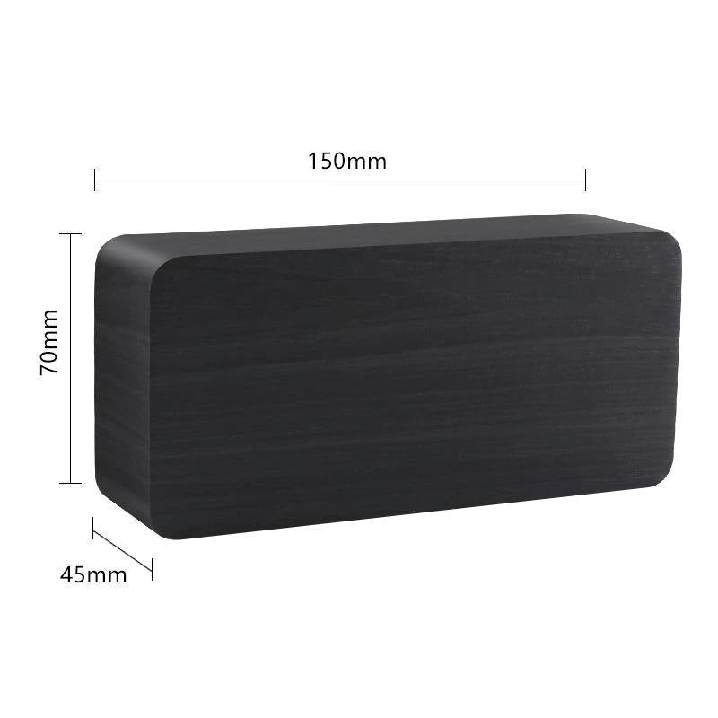 Wooden Digital LED Alarm Clock Cube