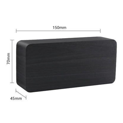 Wooden Digital LED Alarm Clock Cube