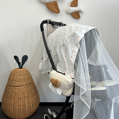 Lightweight Baby Stroller Sun Shade with Mesh Screen