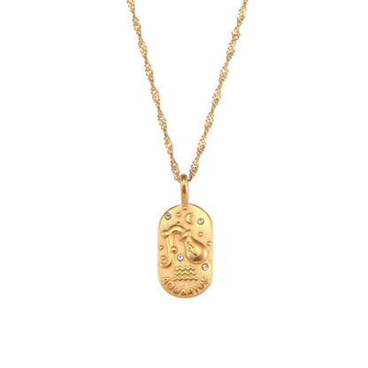 Dainty Zodiac Tarot Charm Necklace