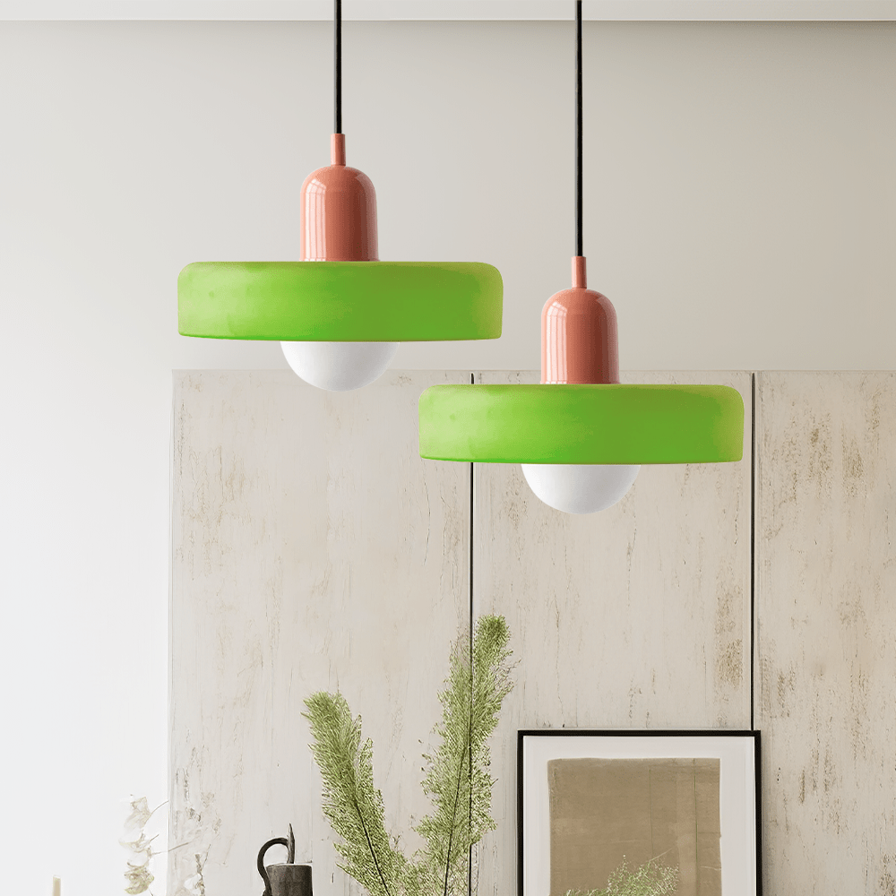 Vibrant Colored Glass Hang Ceiling Light Fixture