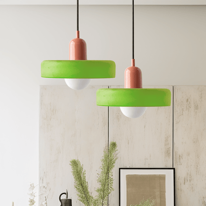 Vibrant Colored Glass Hang Ceiling Light Fixture