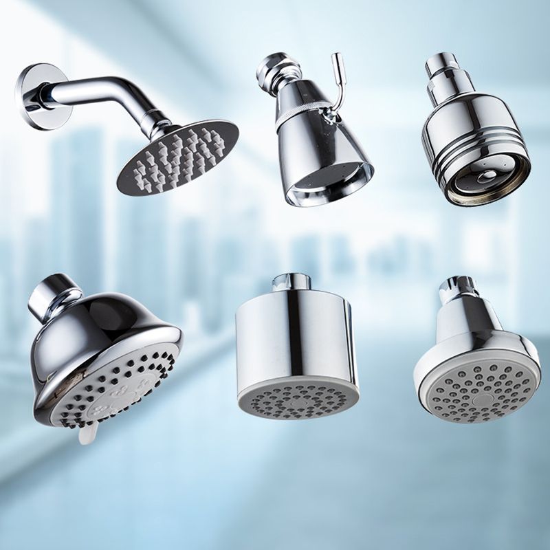 Silver Stainless Steel Wall Mount Round Shower Head