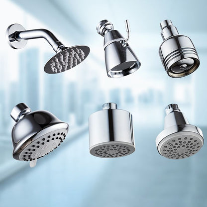 Silver Stainless Steel Wall Mount Round Shower Head