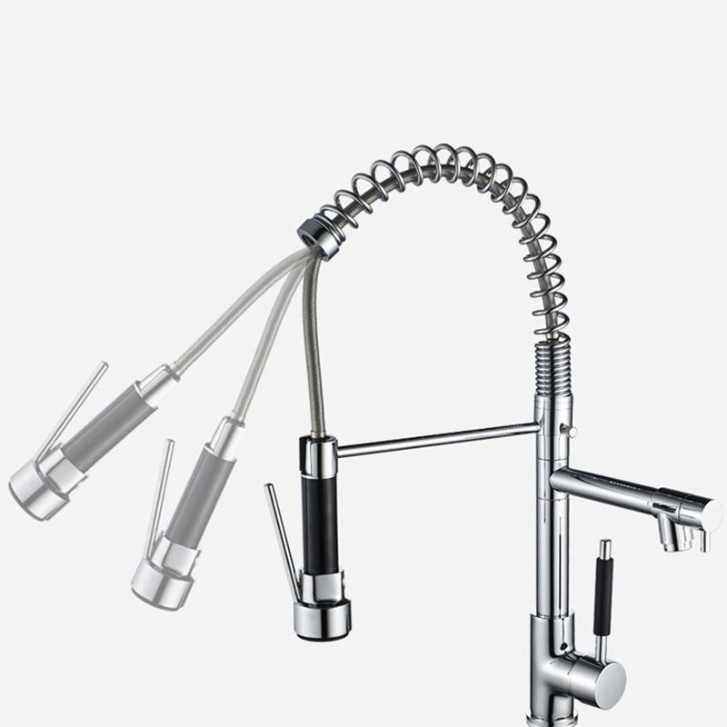 Premium 3-Function Brass Kitchen Sink Faucet Tap