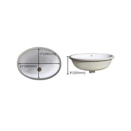 Modern Drop-In Oval Bathroom Sink with Faucet