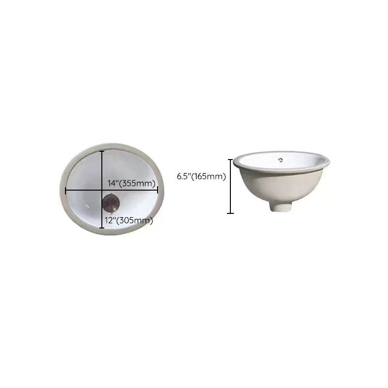 Modern Drop-In Oval Bathroom Sink with Faucet