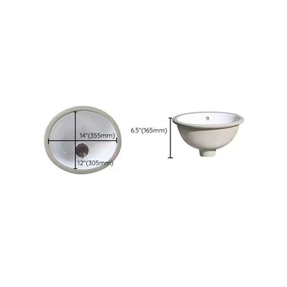 Modern Drop-In Oval Bathroom Sink with Faucet