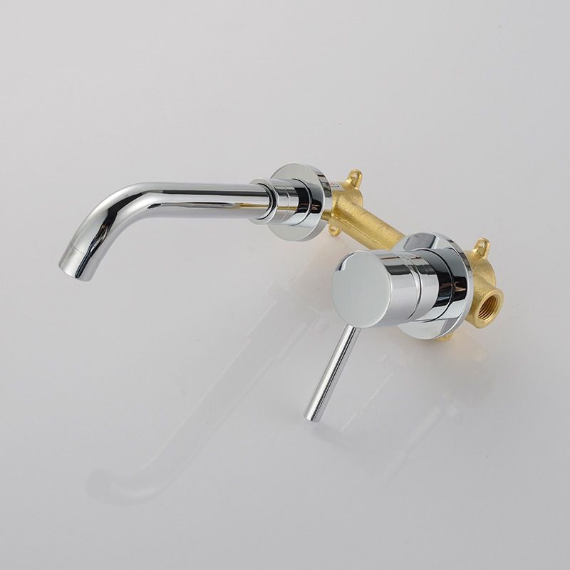 Contemporary 2-Handle Wall Mounted Basin Faucet