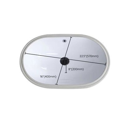 Modern Drop-In Oval Bathroom Sink with Faucet