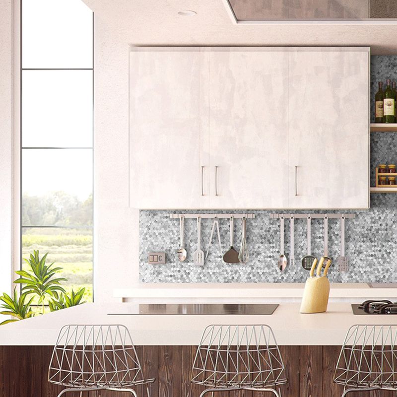 Decorative Hexagon Peel and Stick Mosaic Wall Tiles
