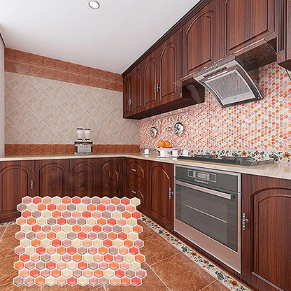 Vibrant Glass Mosaic Stick On Tiles for Kitchen Backsplash