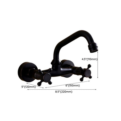 Modern Black Bathroom Sink Faucet Wall Mount