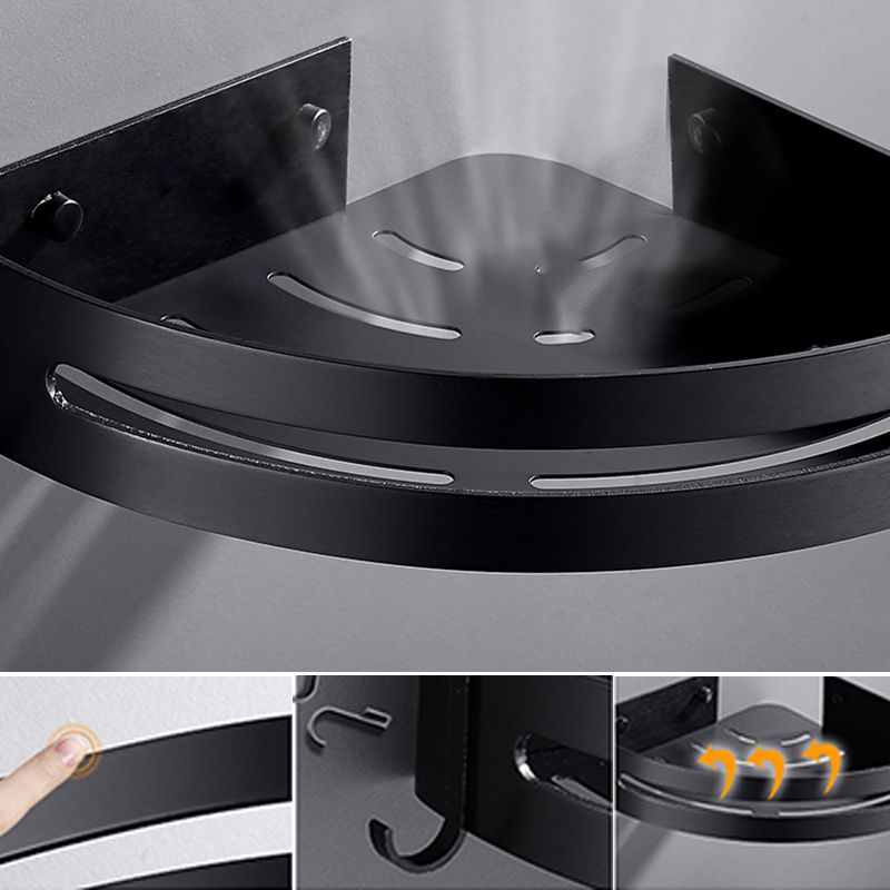 Sleek Black Bathroom Accessory Kit, 3 Piece Set