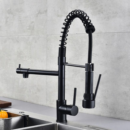 Premium 3-Function Brass Kitchen Sink Faucet Tap