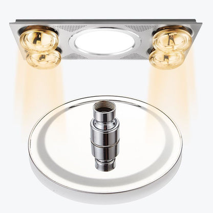 Silver Stainless Steel Wall Mount Round Shower Head