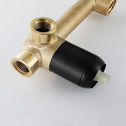 Contemporary 2-Handle Wall Mounted Basin Faucet