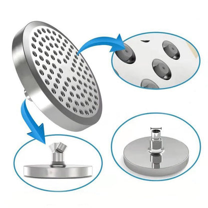 Luxury Chrome Round Shower Head Wall Mount Kit
