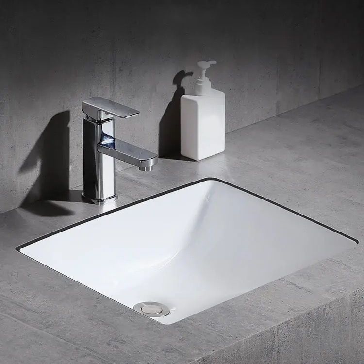 Modern Drop-In Oval Bathroom Sink with Faucet