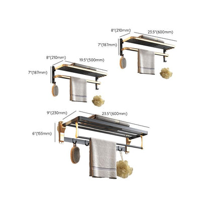 Stylish Matte Black Bath Hardware Set