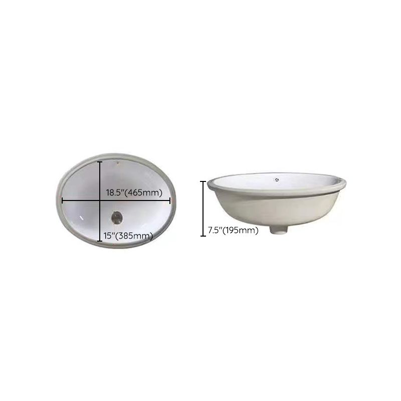 Modern Drop-In Oval Bathroom Sink with Faucet
