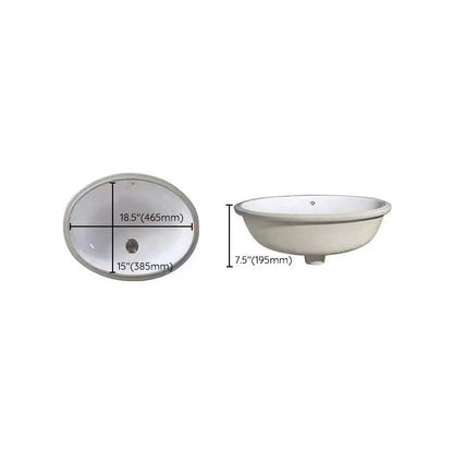 Modern Drop-In Oval Bathroom Sink with Faucet