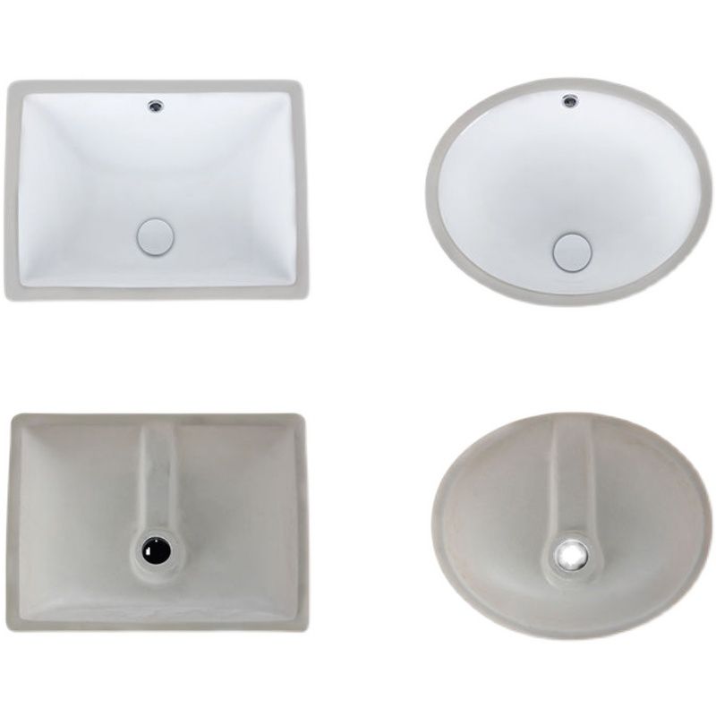 Modern Drop-In Oval Bathroom Sink with Faucet