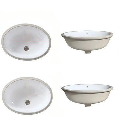 Modern Drop-In Oval Bathroom Sink with Faucet