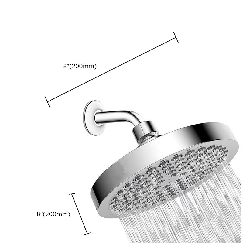 Luxury Chrome Round Shower Head Wall Mount Kit