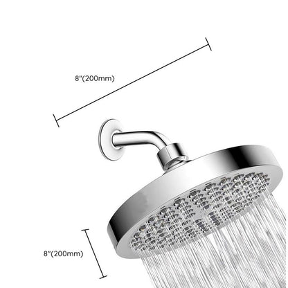 Luxury Chrome Round Shower Head Wall Mount Kit