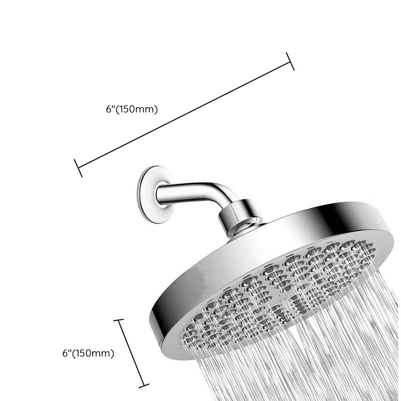 Luxury Chrome Round Shower Head Wall Mount Kit