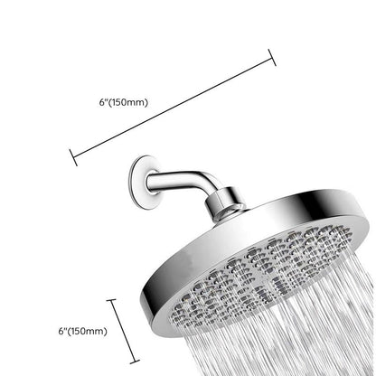 Luxury Chrome Round Shower Head Wall Mount Kit