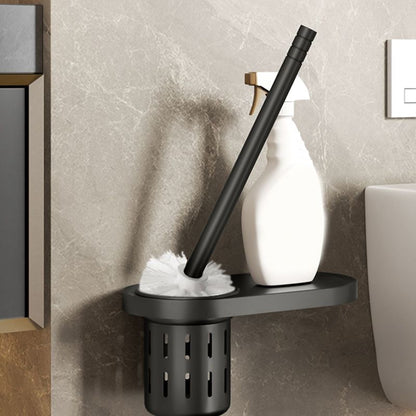 Modern Black Bathroom Storage Shelf Set
