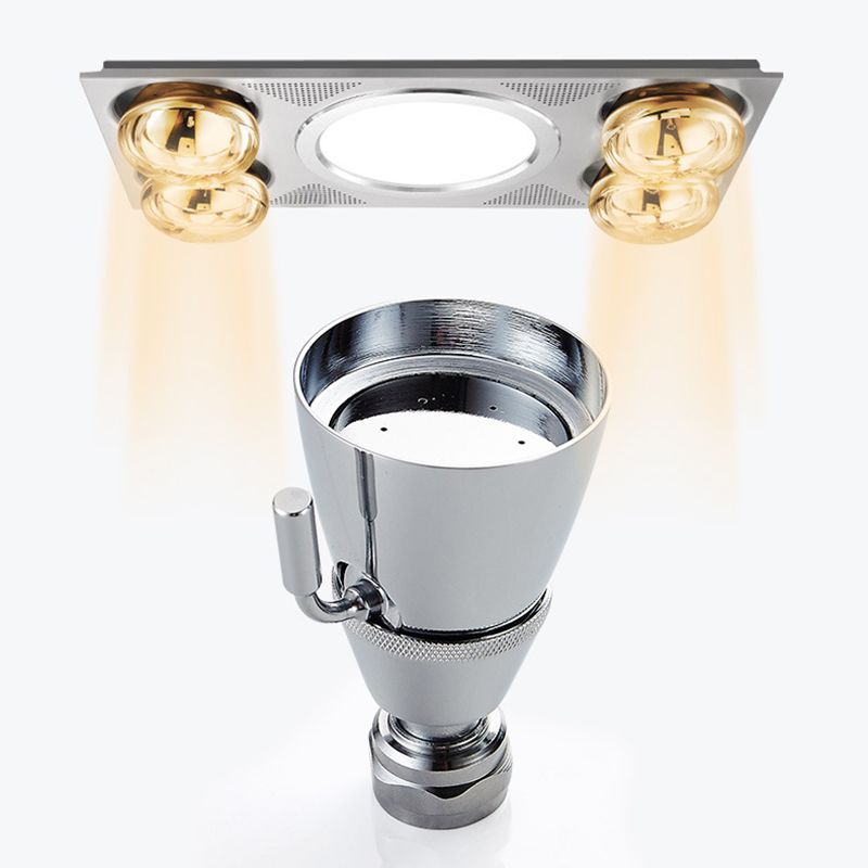 Silver Stainless Steel Wall Mount Round Shower Head