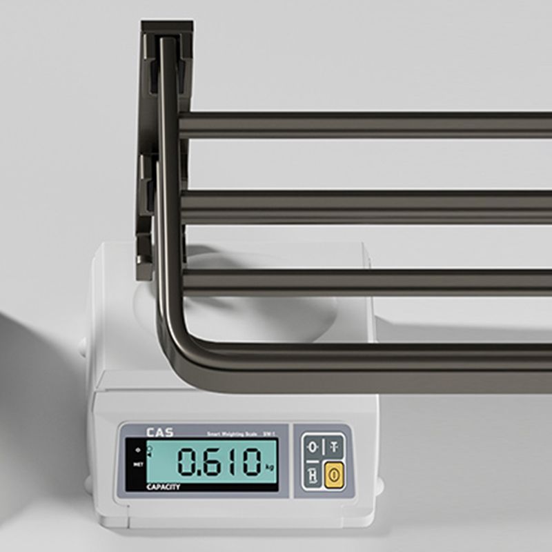 Stylish Chrome Bathroom Shelf Towel Rack Set