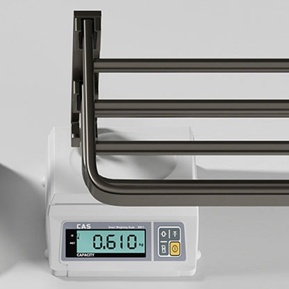 Stylish Chrome Bathroom Shelf Towel Rack Set
