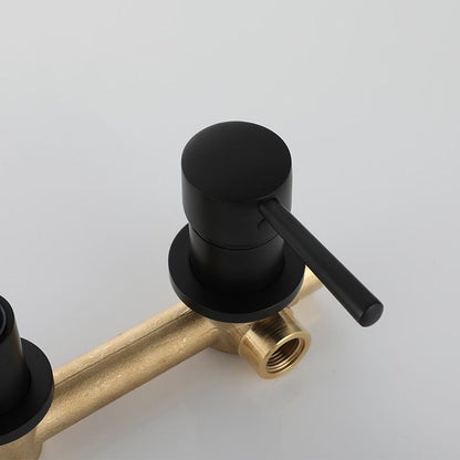 Contemporary 2-Handle Wall Mounted Basin Faucet