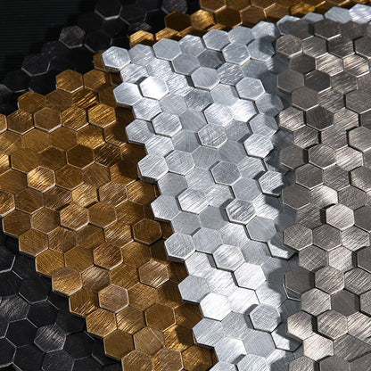 Decorative Hexagon Peel and Stick Mosaic Wall Tiles