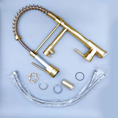 Premium 3-Function Brass Kitchen Sink Faucet Tap