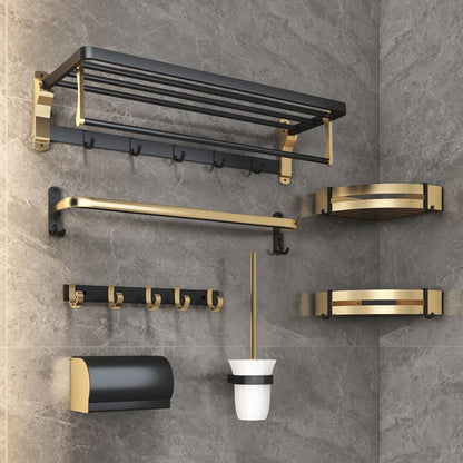 Stylish Matte Black Bath Hardware Set