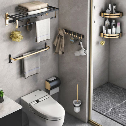 Stylish Matte Black Bath Hardware Set