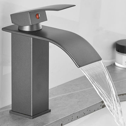 Contemporary Waterfall Bathtub Faucet Brass Lever Handle