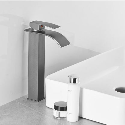 Contemporary Waterfall Bathtub Faucet Brass Lever Handle