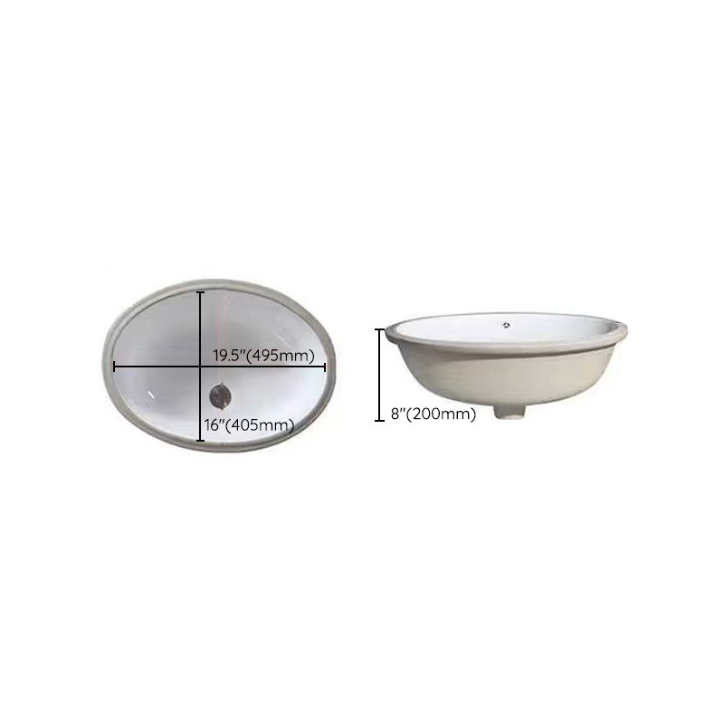 Modern Drop-In Oval Bathroom Sink with Faucet